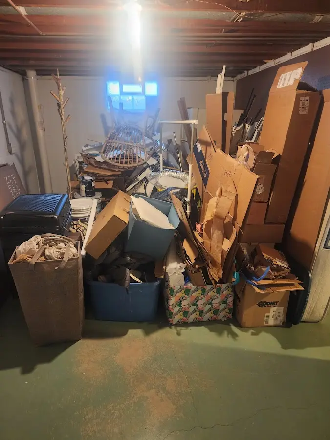 Roll-off dumpster container at job site for 4 Yard Dumpster Rental in Fordyce